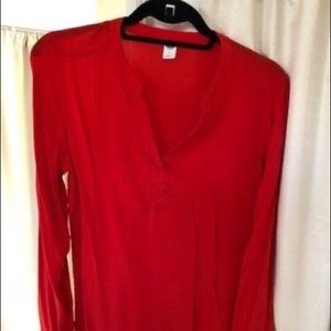 Old Navy Red Cotton Blouse